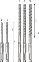 Bosch Accessoires PRO SDS plus-5X Hammer Drill Bit Set | 5.5/6/7/8/10 mm | 5 pcs - 2608837138-3