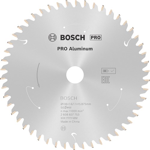 Bosch Accessoires Cirkelzaagblad St Alu 136X15.875X1.6/1.1X50T - 2608837753