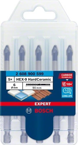 Bosch Accessoires Expert HardCeramic HEX-9 boorset voor dakpannen 6 mm 5-delig - 1 stuk(s) - 2608900599-2