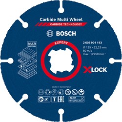 Bosch Accessoires Expert Carbide Multi Wheel X-LOCK doorslijpschijf 125 mm, 1 mm, 22,23 mm - 1 stuk(s) - 2608901193