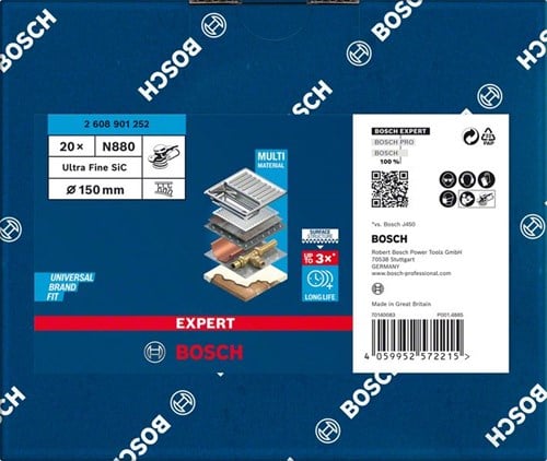 Bosch Accessoires Expert N880 vliesschijf voor excenterschuurmachines 150 mm, ultrafijn S - 20 stuk(s) - 2608901252-2