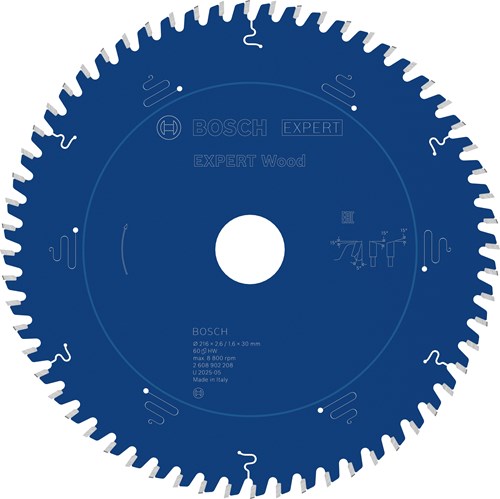 Bosch Accessoires expert wood cirkelzaagblad | 216 x 2,6/1,6 x 30 mm | t60 - 2608902208