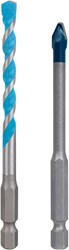 Bosch Accessoires Universeelboor HEX-9 MultiConstruction + HEX-9 Tegelboor Hard Ceramic | 6mm - 2608902366