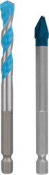 Bosch Accessoires Universeelboor HEX-9 MultiConstruction + HEX-9 Tegelboor Hard Ceramic | 8mm - 2608902367