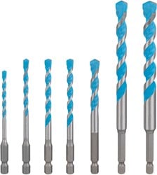 Bosch Accessoires 7-delige set Universeelboor HEX-9 MultiConstruction 4/5/6/8/10/12 - 2608902370