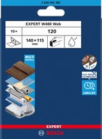 Bosch Accessoires EXPERT Schuurvel Web W480 115 x 140 mm, G120, 10x - 2608902385-2