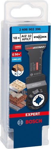 Bosch Accessoires EXPERT Starlock CoatedCarbide invalzaagblad AIZ 32 APILT Carbide, Multimaterial, Curved-Tec 32 x 46 mm 10 - 2608902396-2