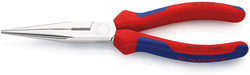 Knipex Platspitse Tang met Zijsnijder (Telefoontang) | 200 mm Lengte | Meer-Componentengrepen | Verchroomd - 26 15 200 SB