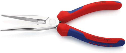 Knipex Platspitse Tang met Zijsnijder (Telefoontang) | 200 mm Lengte | Meer-Componentengrepen | Verchroomd - 26 15 200 SB-2