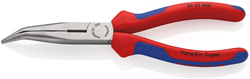 Knipex Platspitse Tang met Zijsnijder (Telefoontang) | 200 mm Lengte | Meer-Componentengrepen | Zwart Geatramenteerd - 26 22 200 SB