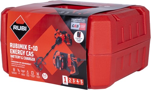Rubi RUBIMIX E-10 Energy CAS | 18 V | Incl. 1x 5.2Ah accu + lader | In koffer - 26570-2