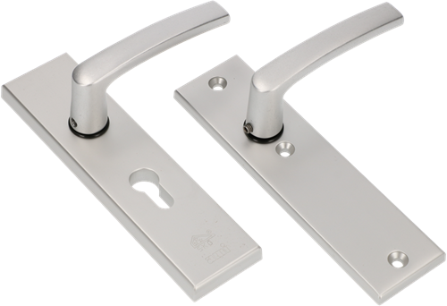 AMI Veiligheidsbeslag 193*50 Buiten Profielcilinder 55 Binnen Blind + Deurkruk 332 F1 Deurdikte 38/42 Mm - 821236