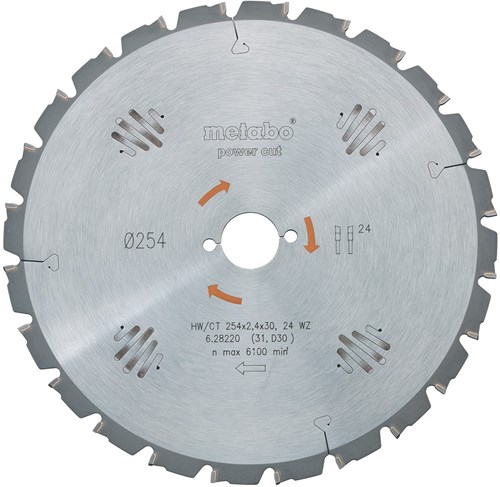 Metabo Accessoires Cirkelzaagblad HW/CT Ø 190x30, 14 WZ - 628005000