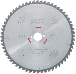 Metabo Accessoires Cirkelzaagblad HW/CT Ø 254x30, 48 WZ - 628221000