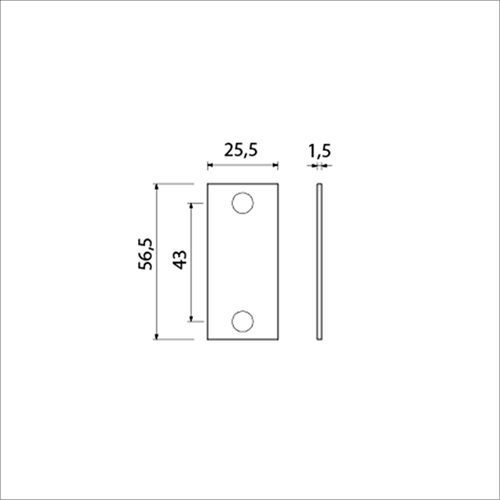 AMI Afdekplaatje No:4 Vlak Blind F-2 - 227031-2