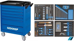Gedore WSL-LB-TS-147 Gereedschapwagen Workster smartline Black       Edition 7 laden 147-Delig 3106683 - 2980312