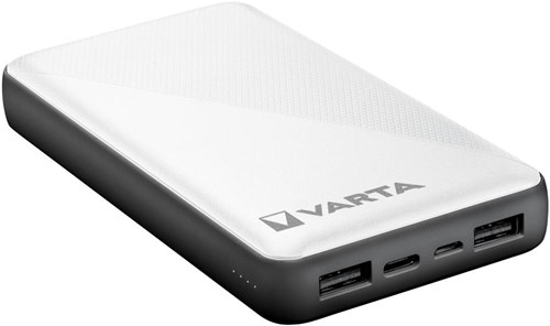 Varta Powerbank 15.000mA zilver + led indicatie USB en USB-C - 3509020-3