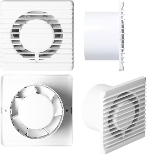 Orno Badkamer - Toilet ventilator wit 125mm + timer en sensor - 8611070-3
