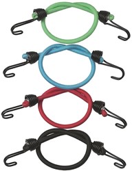 Masterlock Set of 4 mini bungees with metal hook 25cm - 3018EURDAT