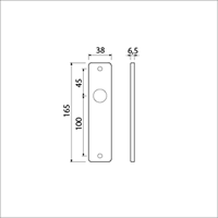 AMI Knop 160/40 Vast Kortschild 165/4 RH Blind F1 - 310151-2