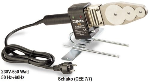 Beta Moflasapparaat voor PE, PP, PVC en PVDF pijpen en fittingen 310/2 - 003100002