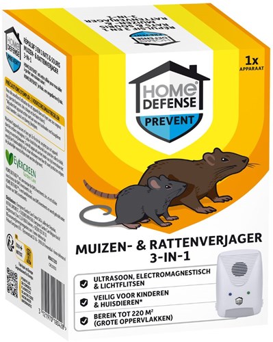 Home Defense® Muizenverjager en Rattenverjager 3-in-1 220m² - HDULT220-2