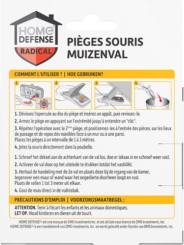 Home Defense® Muizenval Kunststof 2 stuks - HDCROC-3