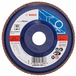 Bosch Accessoires 1 Lamellenschijf 125 , Expert for Metal recht, kunststof, 80 - 2608607367