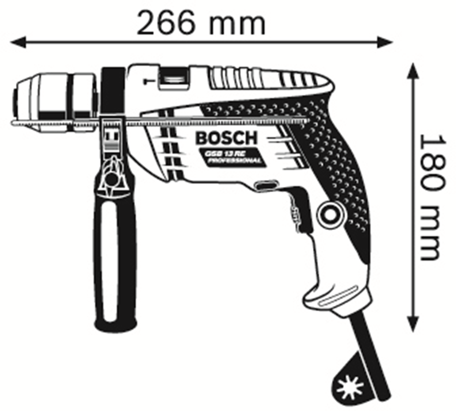 Perceuse à percution filaire Bosch pro GSB 13 RE 600W
