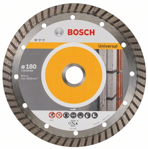 Bosch Accessoires Diamantdoorslijpschijf Standard for Universal Turbo 180 x 22,23 x 2,5 x 10 mm 10st - 2608603251