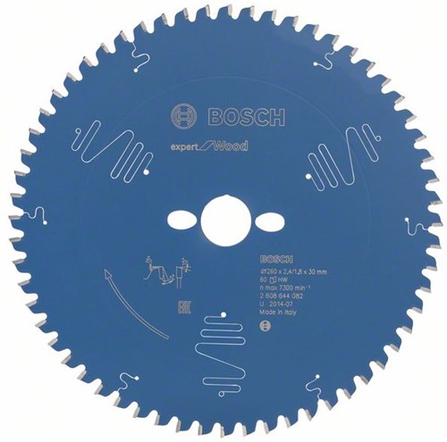 Bosch Accessoires Cirkelzaagblad expert for Wood 260x30x2.4/1.8x60 T - 2608644082
