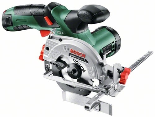 Bosch Groen UniversalCirc 12 12V Li-Ion accu mini cirkelzaag set met 1 x 2,5Ah accu - 06033C7002