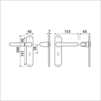 AMI Deurkruk 386 Rotaveer Ls 200/1/7 Sl 56 Irox Archi-Design Deurdikte 38/42 Mm. - 620510-2