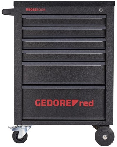 Gedore R21562002 | Red | Gereedschapwagen MECHANIC | Zwart | incl. set | 166-delig