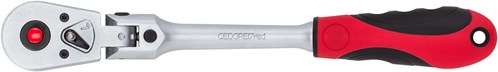 Gedore R40120027 | 2C-omschakelbare ratel 1/4" | L 163 mm | terughaalhoek 5° - 3300156-2
