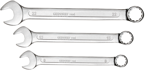 GEDORE Ring-steeksleutelset, 26-delig, SW 6-32 mm, 15° gebogen, 12-kant, UD-profiel, moersleutelset, 7-026