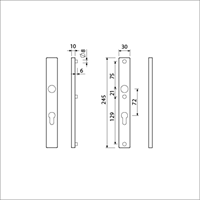 AMI Smalschilden 245/30 Profielcilinder 72 1/2 M5 F-1 - 510740-2