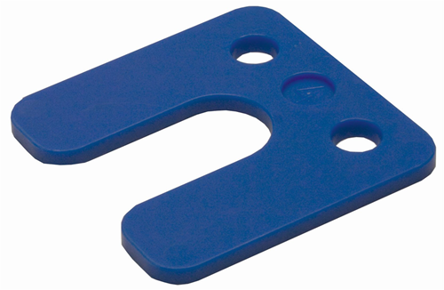 GB drukplaat met sleuf 4mm blauw etiket; 48 per zak | 192 stuks - 17434744