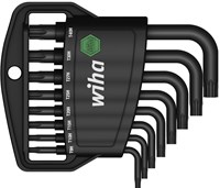 Wiha Stiftsleutelset | in Classic houder | TORX® | Tamper Resistant (met boring) | 9-delig | chemisch gezwart - 36462 - 36462-2