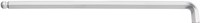 Wiha 369T030 Stiftsleutel zeskantkogelkop met kort been, mat verchroomd 3.0 mm x 128 mm - 35485