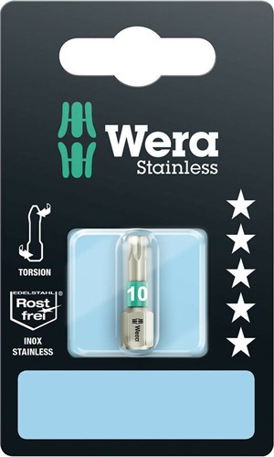 Wera 3867/1 TS SB TORX® Bits, RVS, TX 10 x 25 mm - 1 stuk(s) - 05073620001