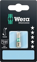 Wera 3867/1 TS SB TORX® Bits, RVS, TX 25 x 25 mm - 1 stuk(s) - 05073623001
