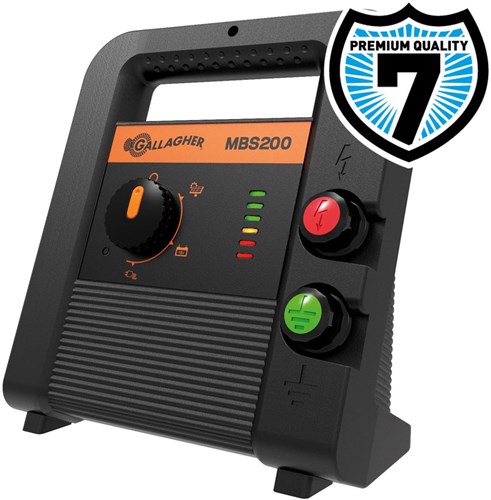 Gallagher MBS200 schrikdraadapparaat - 230V/12V/Solar/2,0J - 389318 389318