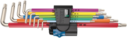 Wera 3967/9 TX SXL Multicolour HF Stainless 1 Stiftsleutelset met vasthoudfunctie, RVS - 9-delig - 05022689001