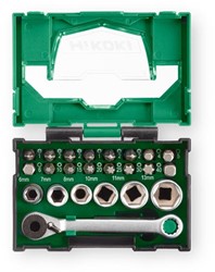 Hikoki Accessoires BIT BOX 24 PCS (BOX 1) - Bitset en doppenset met ratel - 40030020