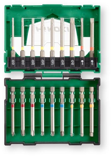 Hikoki Accessoires 18-delige 18 mm bitset (BOX II) - 40030022