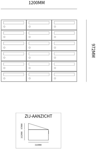 Allux Hive Set 3-Breed, 6-Hoog Zwart - 40030070_3x6-2