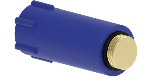 Kirchhoff Kunststof constructieplug, blauw, 1/2", messing schroefdraad - 989135255