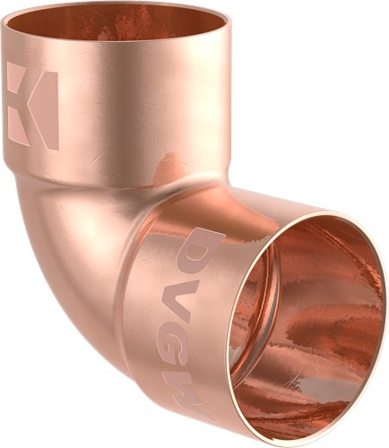 Kirchhoff Koperen bocht 90°, blank, 10 mm, 2 sockets, (5090) - 989030055