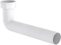 Kirchhoff Kunststof uitlaatbocht, wit, 1 1/2"ER x 235 mm x 40 mm - 98837448